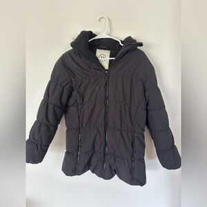 Fusalp Black Puffer Jacket with Hood Size 16